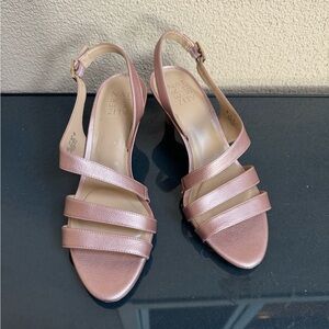 Naturalizer Metallic Pink Strappy Heels